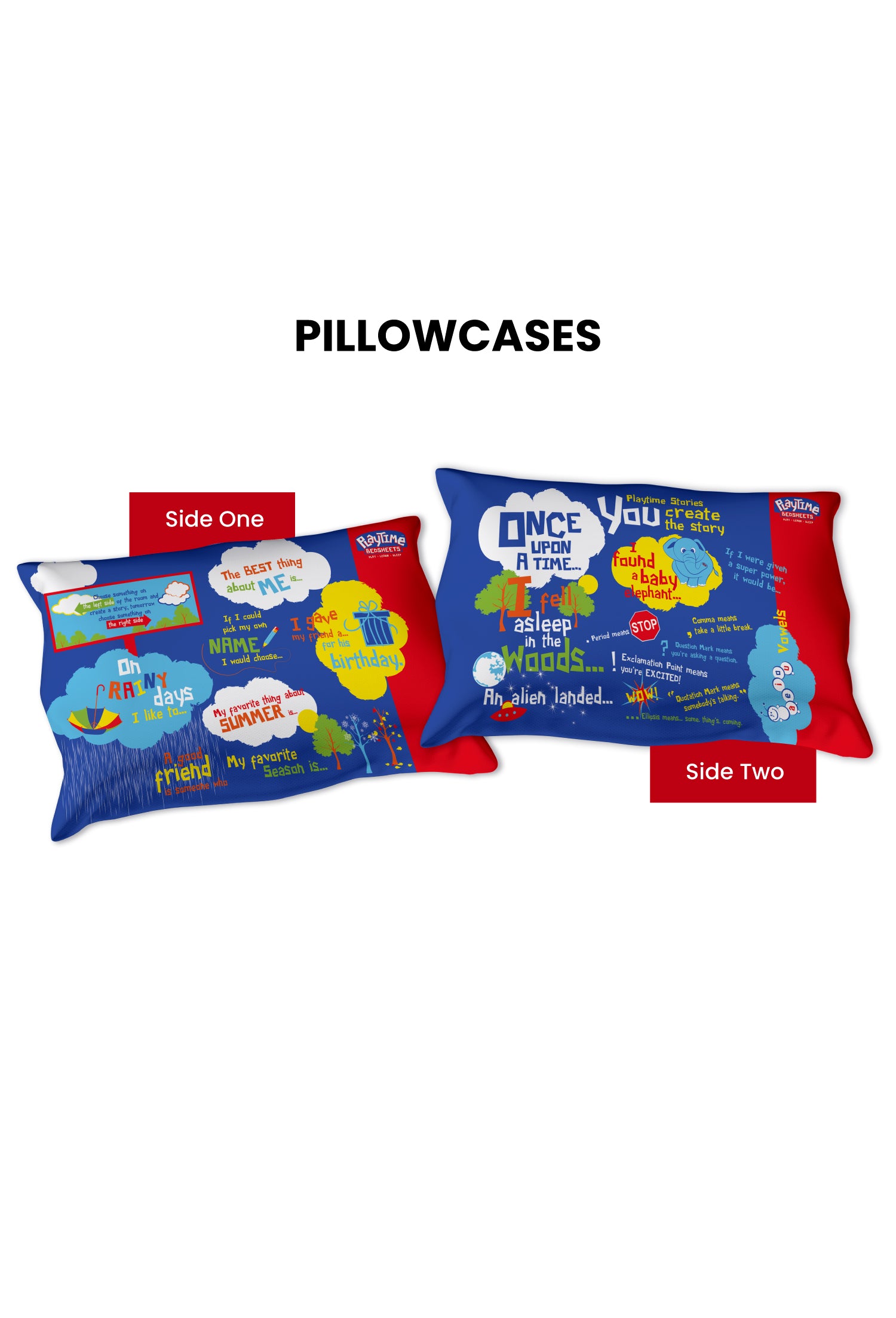 Playtime Pillow Case - Blue
