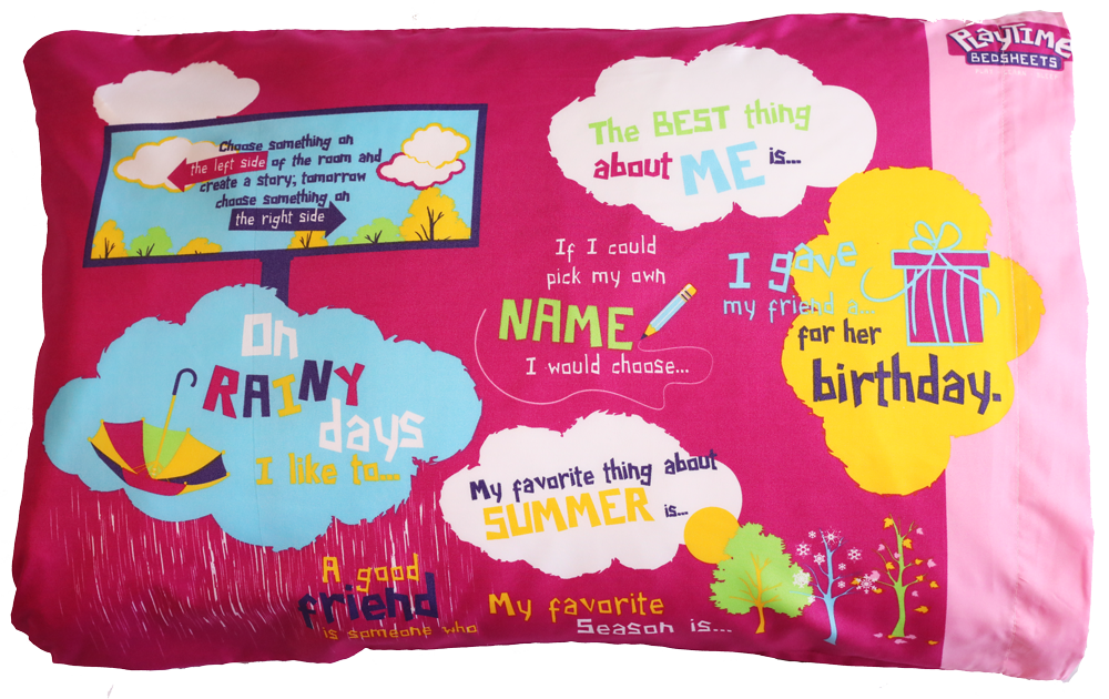Playtime Pillow Case - Pink