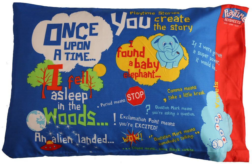 Playtime Pillow Case - Blue