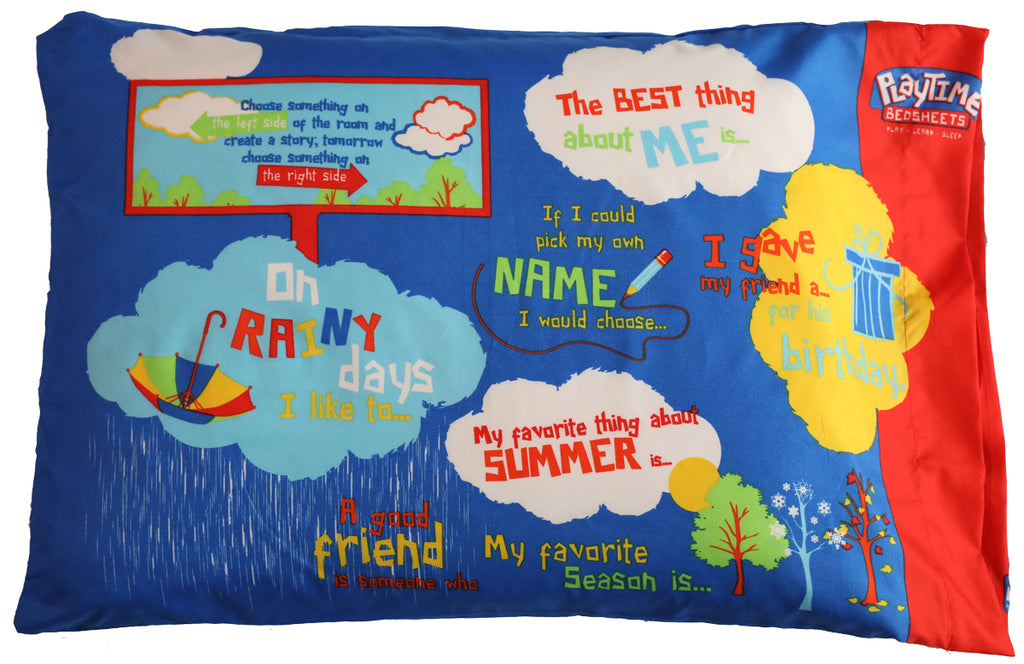 Playtime Pillow Case - Blue
