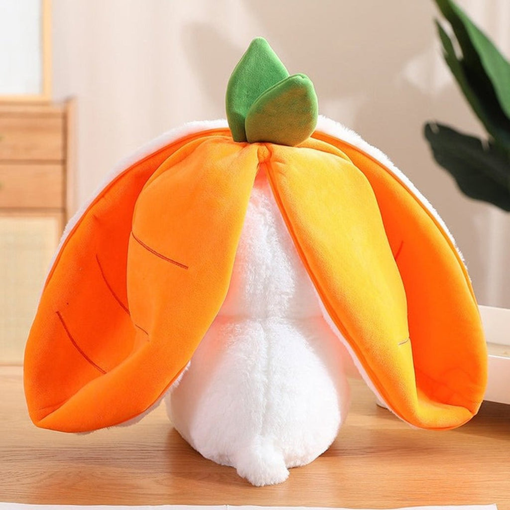 Reversible Strawberry Bunny Plush Toy Soft Polyester Kids Easter Basket Stuffer Gift Birthday Surprise for Girls and Boys