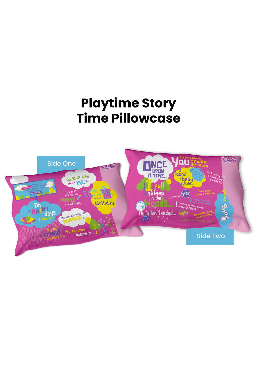 Playtime Pillow Case - Pink
